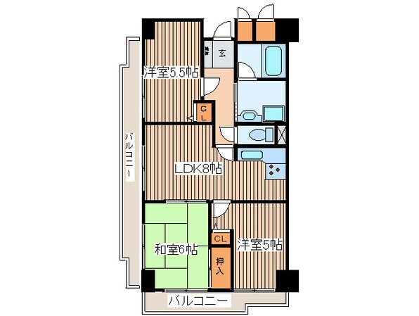 ソシエ弐番館の物件間取画像